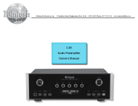 McIntosh C48 - Owners manual 